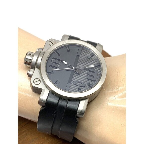 Oakley Gearbox Men's Watch Swiss Quartz Titanium Case Black Dial Rubber … - Picture 5 of 14